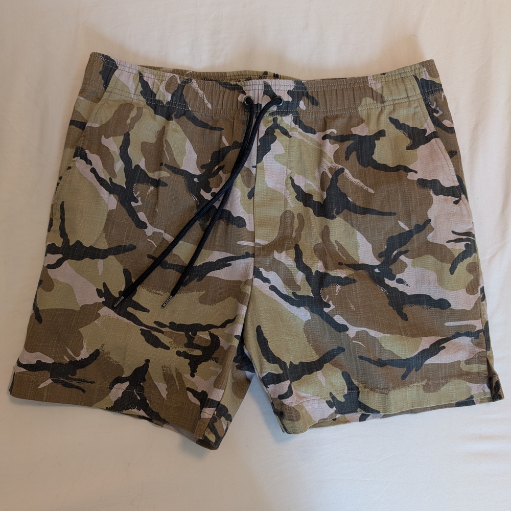 James Perse Green and Brown Cargo Shorts